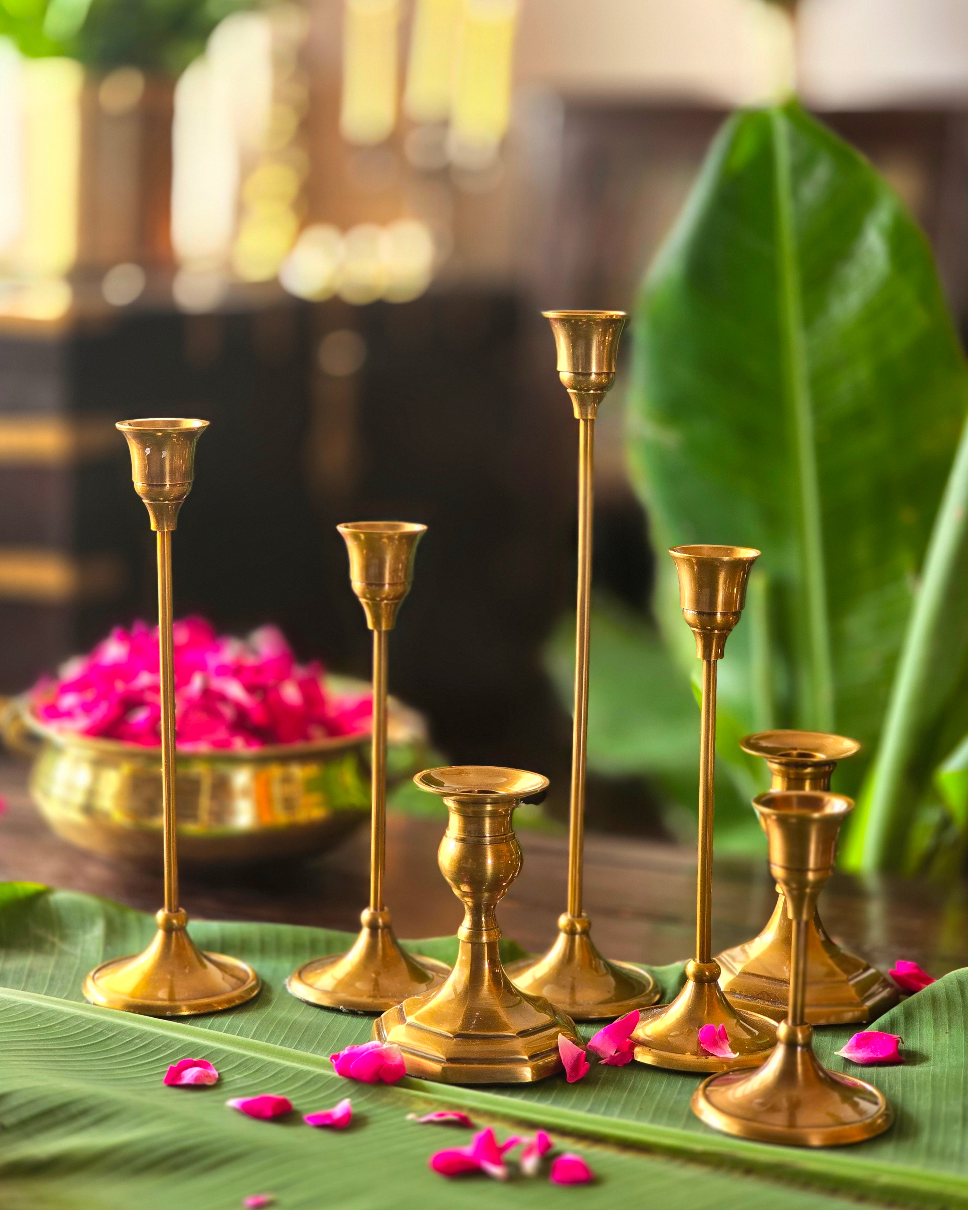 Brass Candle Holder (Set of 4)