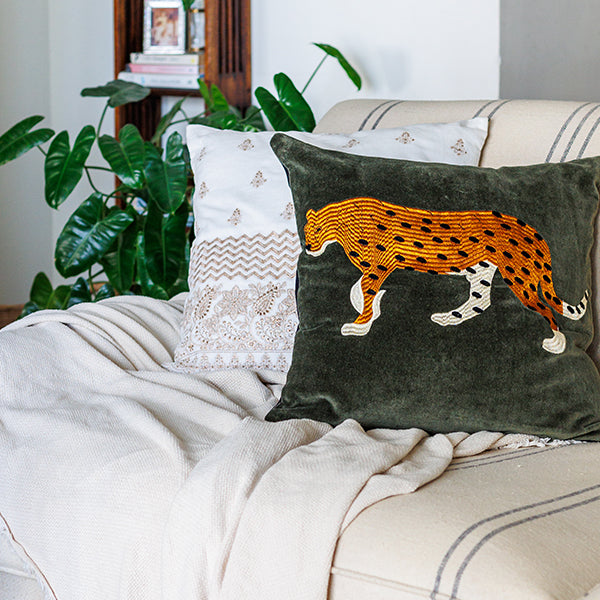 Exotic Safari Velvet Cushion Cover