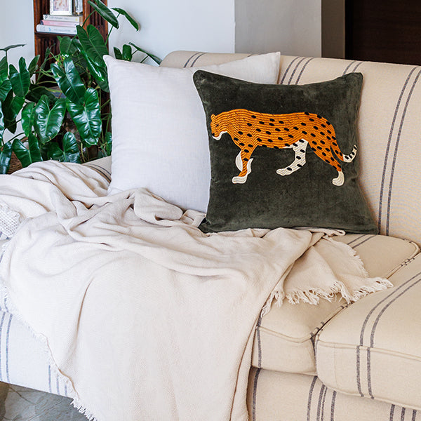 Exotic Safari Velvet Cushion Cover