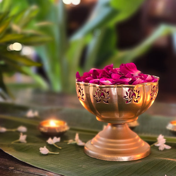 Golden Petal Urli - Set of 2