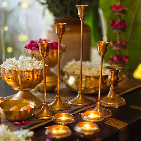Brass Candle Holder (Set of 4)
