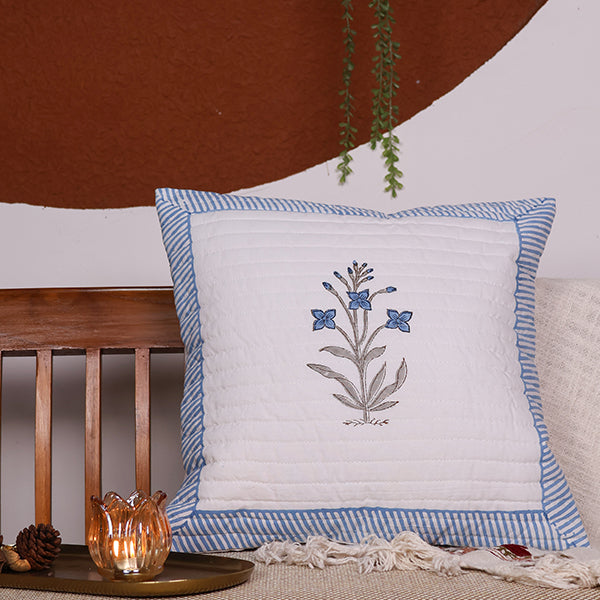 Plush Quilted Cushion Cover