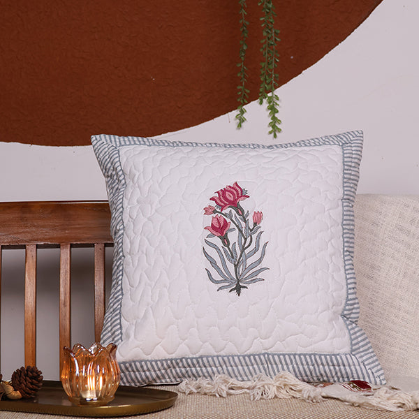 Luxurious Quilted Cushion Cover