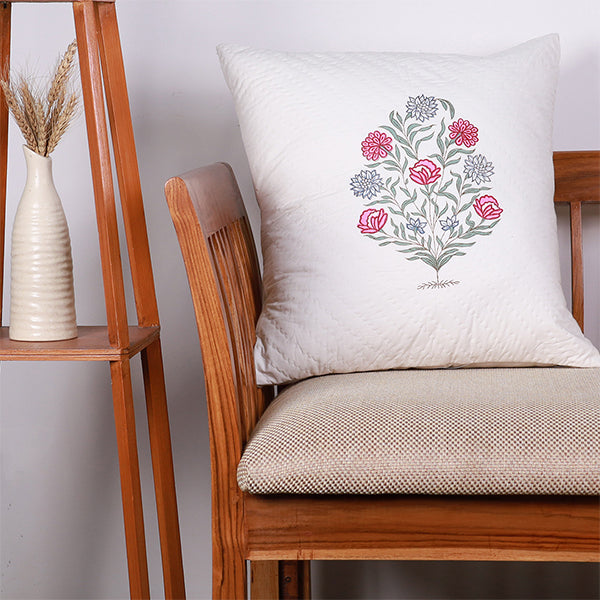 Botanical Bliss Quilted Cushion Cover