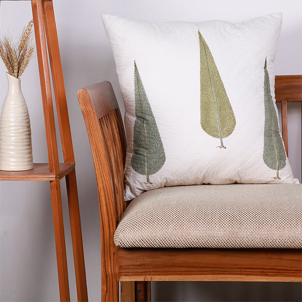 Palm Quilted Cushion Cover