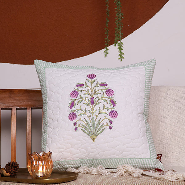 Quilted Delight Cushion Cover