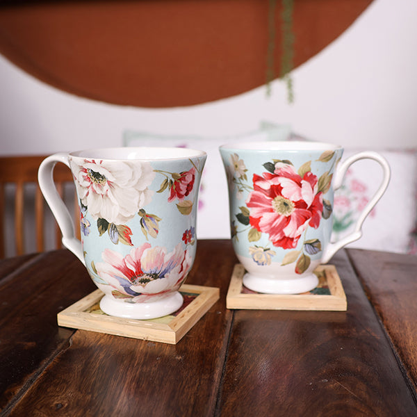 Floral Mugs (Set of 4)
