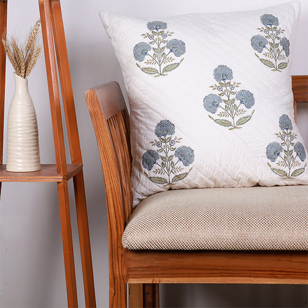 Hydrangea Quilted Cushion Cover