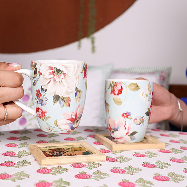 Floral Mugs Set of 6