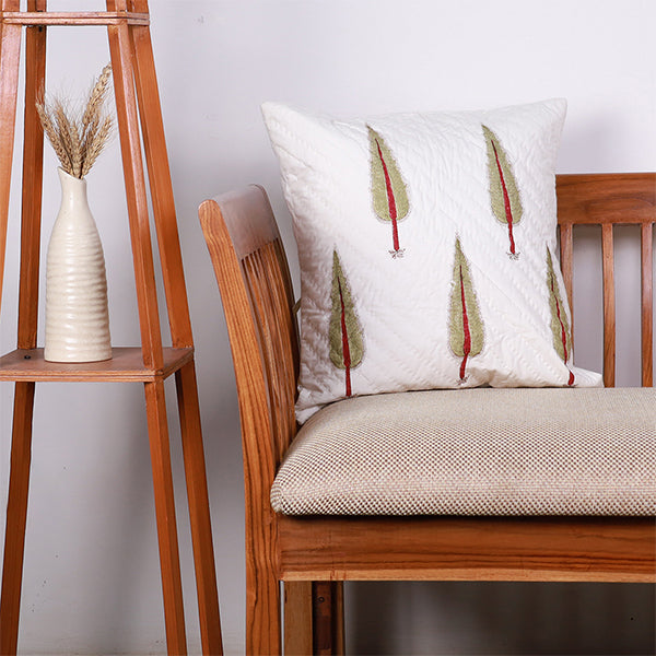 Palm Quilted Cushion Cover