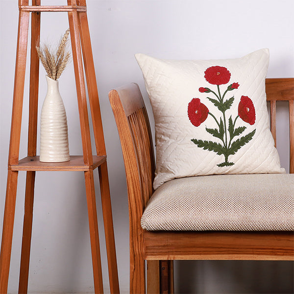 Poppy Cozy Quilt Cushion Cover