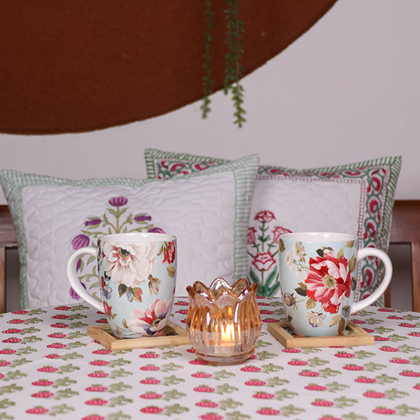 Floral Mugs- Set of 4