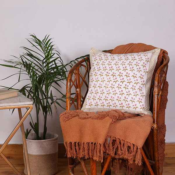 Contemporary Abstract Canvas Cushion Cover