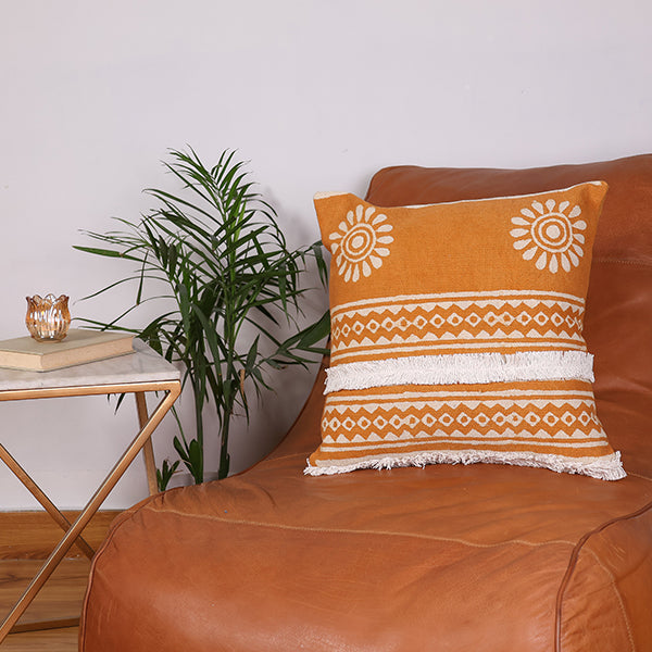 Rustic Charm Jute Cushion Cover