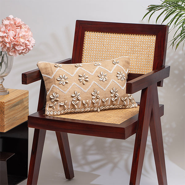 Natural Charm Shell Jute Pillowcase