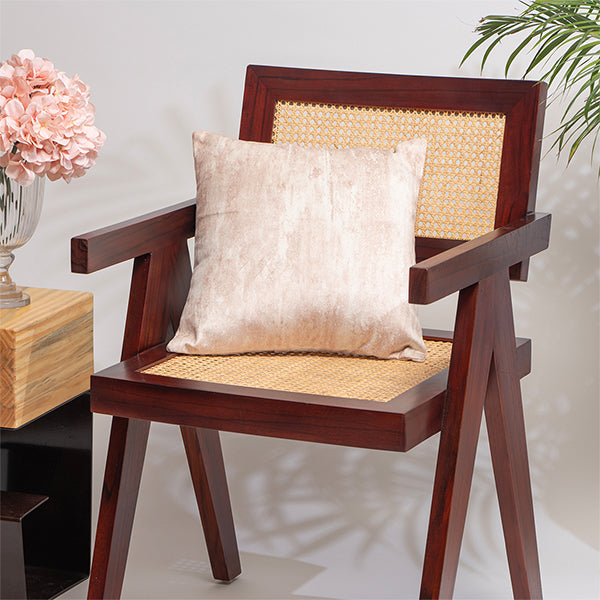 Ivory Delight Velvet Cushion Cover