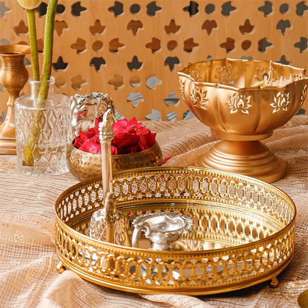 Crystal Orbit Glass Tray