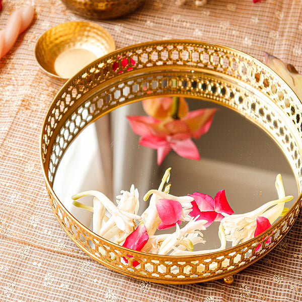 Crystal Orbit Glass Tray