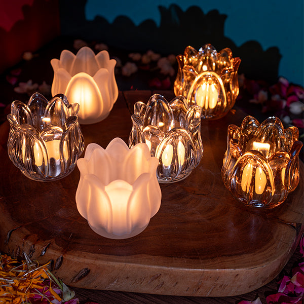 Petal Shaped Candle Holder (Set of 6)