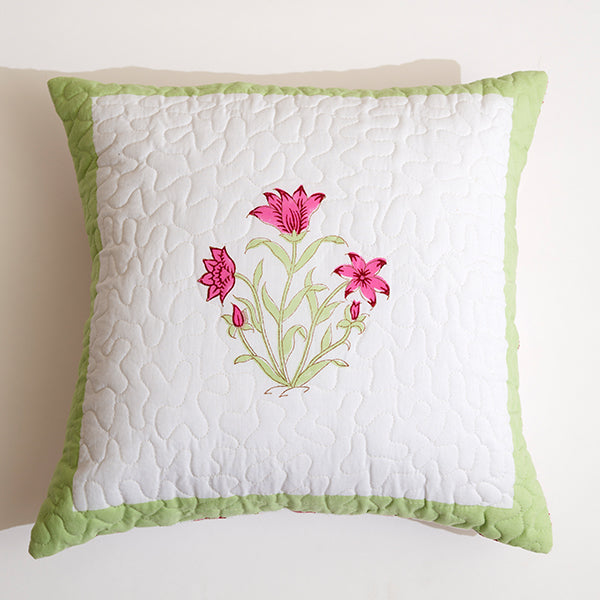 Colorful Bloom HandBlock Printed Cushion Covers