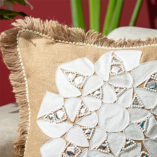 Eco Chic Jute Throw Pillow Cover