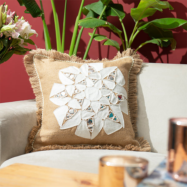 Eco Chic Jute Throw Pillow Cover