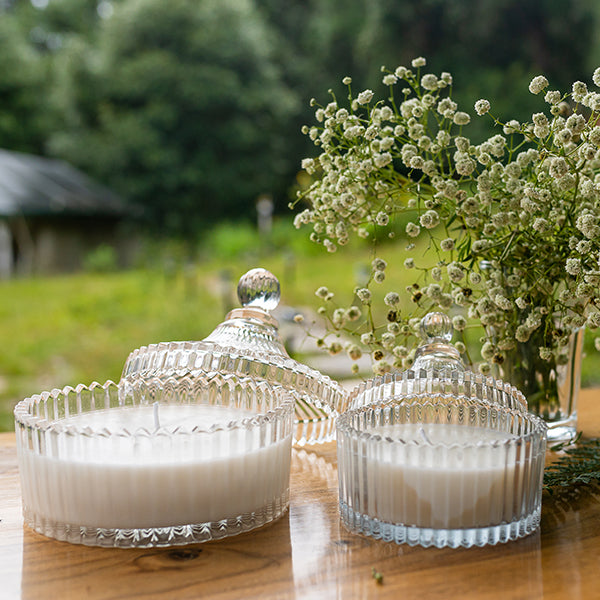 Ribbed Glass Multipurpose Jars (Set of 2)