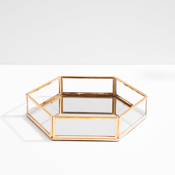 Hexagon Multipurpose Glass Tray