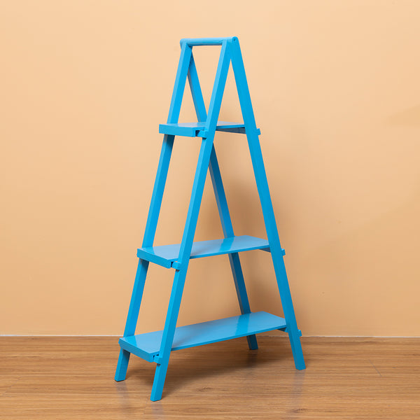 Blue hot sale ladder shelf