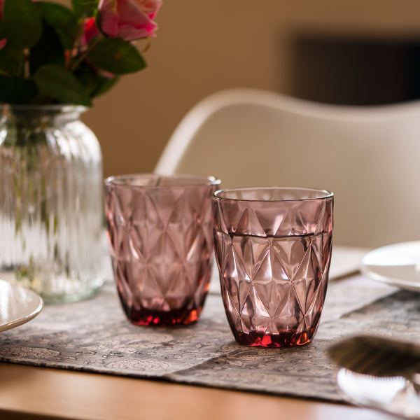 Colored water glasses