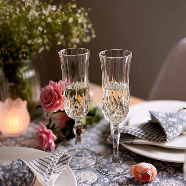 Tulip champagne glasses (Set of 6)