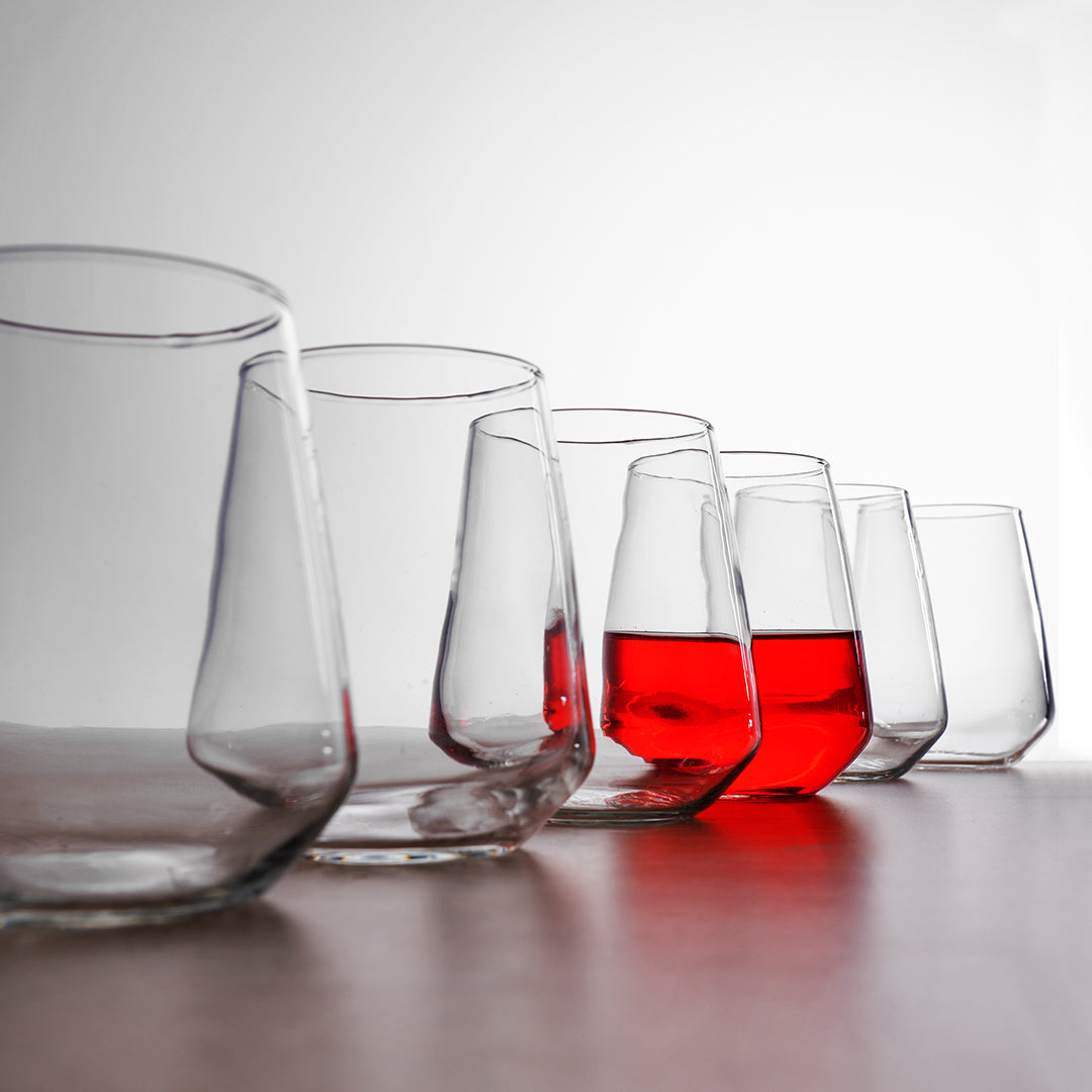 Stemless Tumbler Wine Glasses (Set of 6)