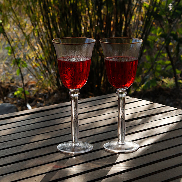 Fluted Champagne Glass 450ML With Gold Rim (Set of 4)