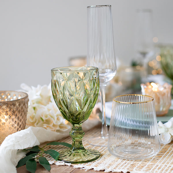 Olive Stem Glass Volume(ML)-250 (Set of 6)