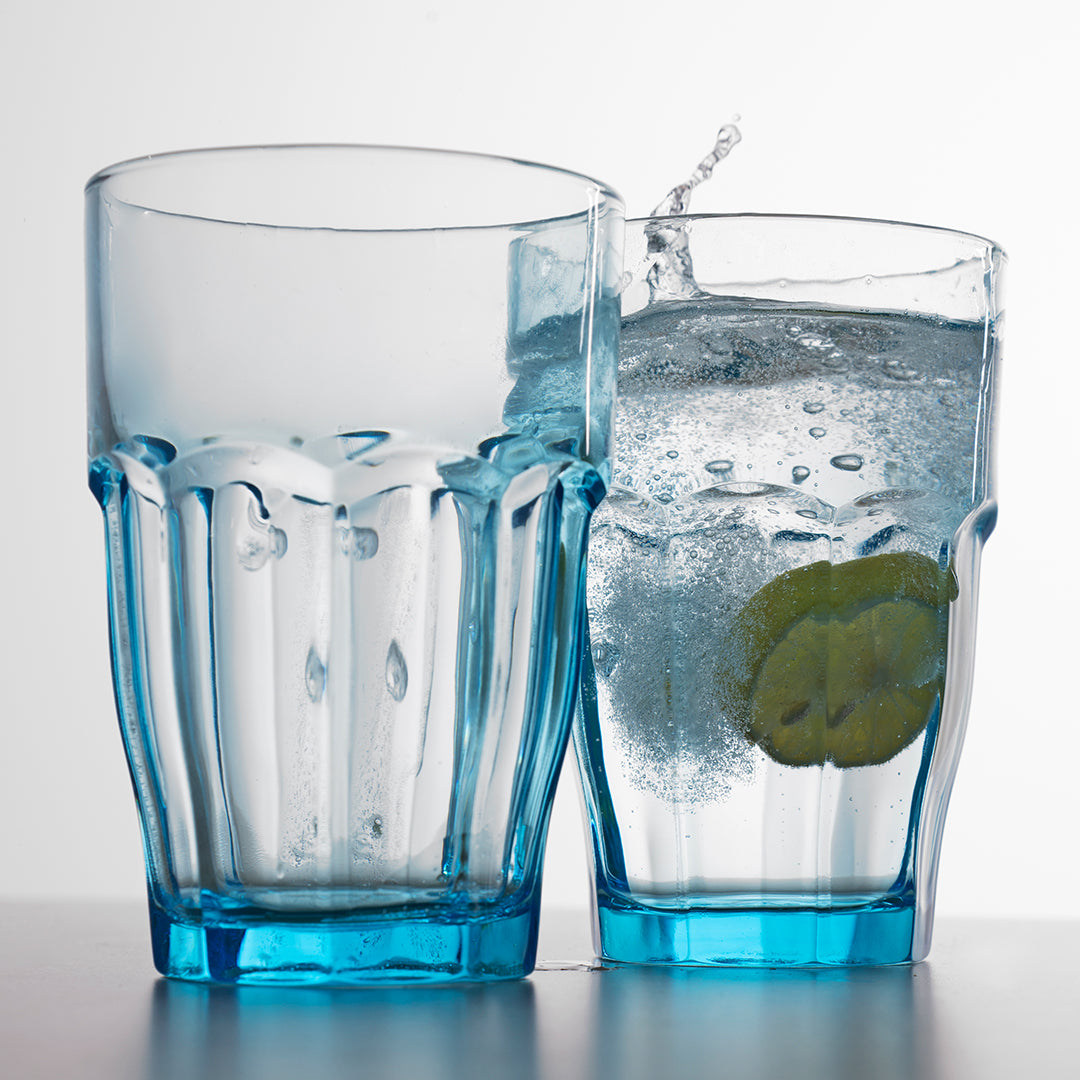 Light Blue Drinking Water Glass - (Set of 6)
