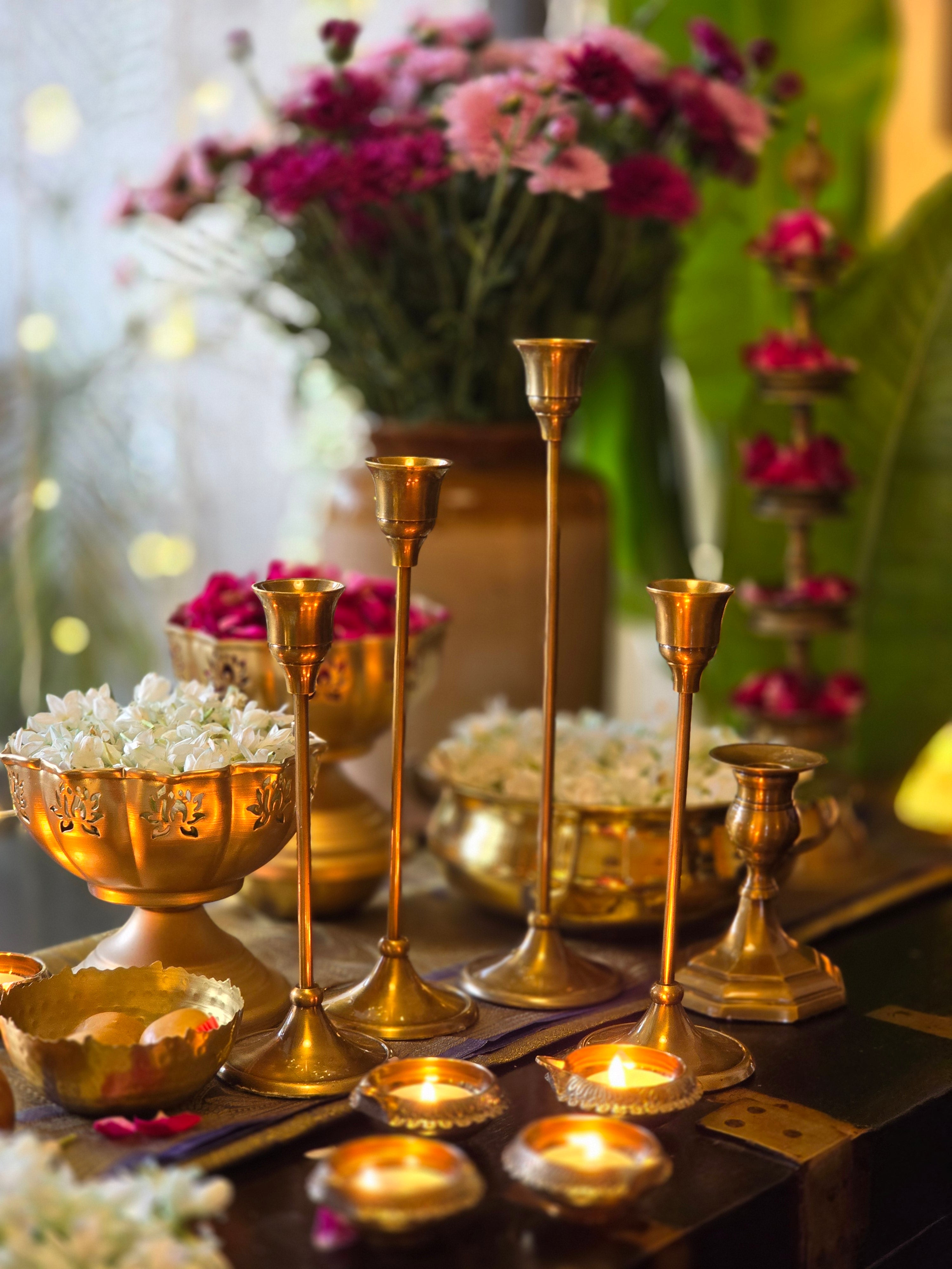 Brass Candle Holder (Set of 4)