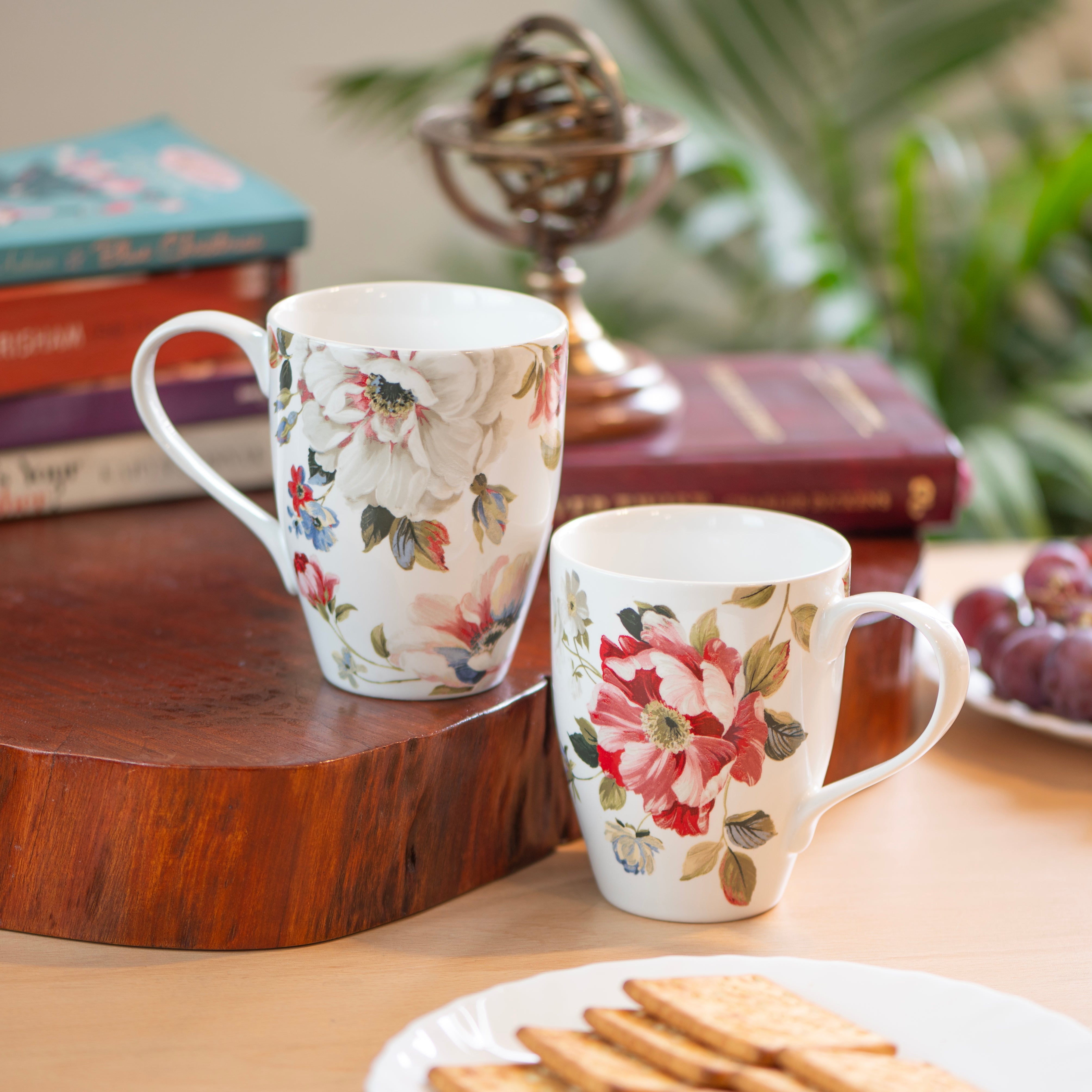 Floral Mugs- Set of 4