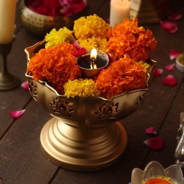 Golden Petal Urli - Set of 2