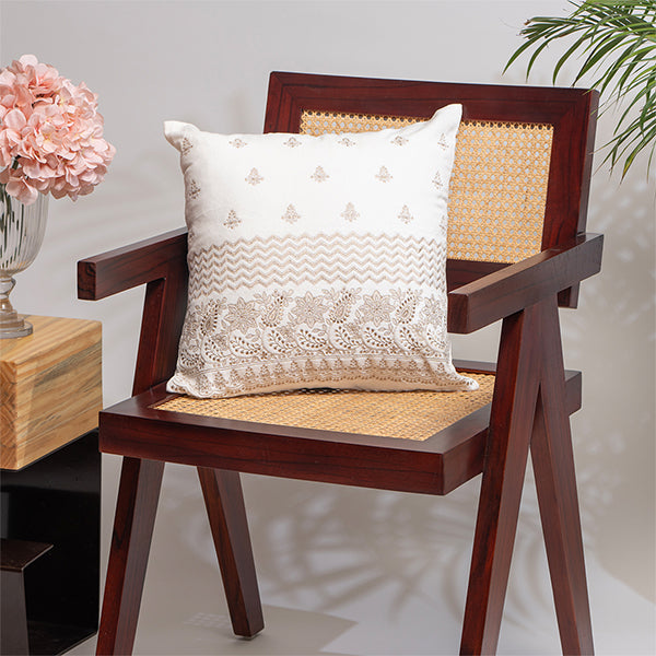 Embroidered Velvet Cushion Cover