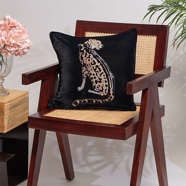 Velvet Leopard Cushion Cover