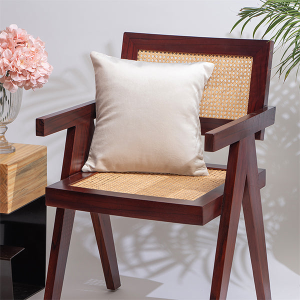 Beige Elegance Velvet Cushion Cover