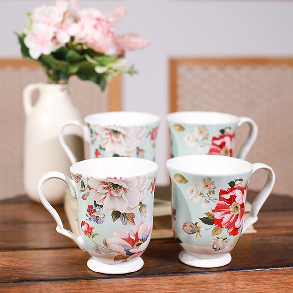 Floral Mugs (Set of 4)