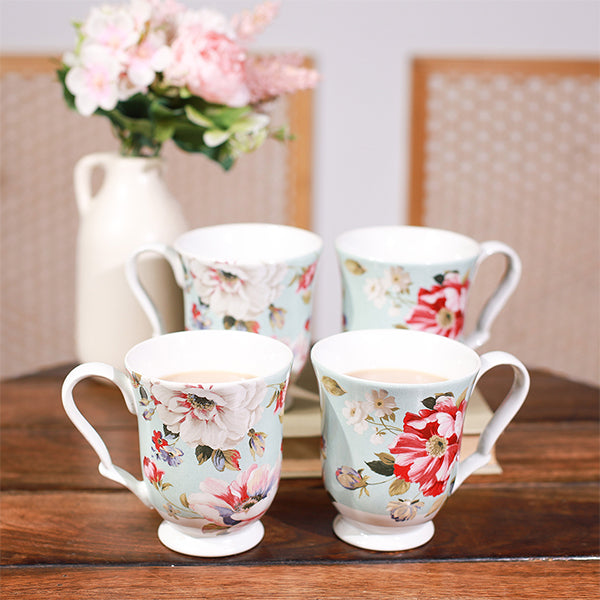 Floral Mugs (Set of 4)