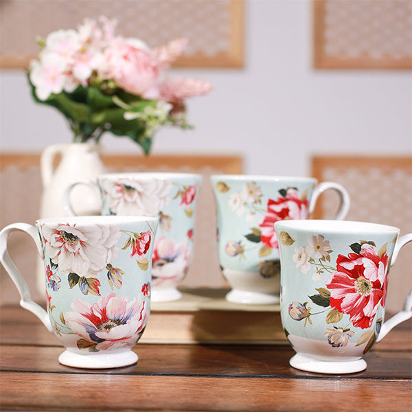 Floral Mugs (Set of 4)