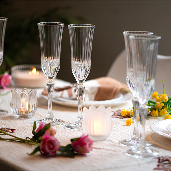 Extra long shop stem champagne flutes