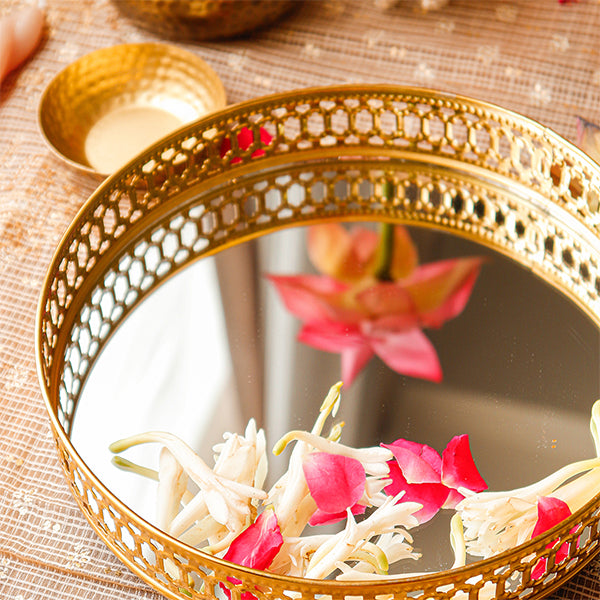 Crystal Orbit Glass Tray