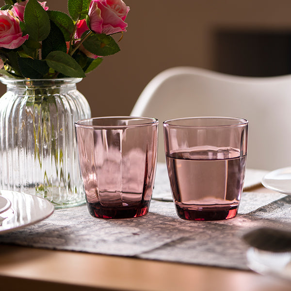 Pink glass hot sale tumblers